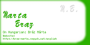 marta braz business card